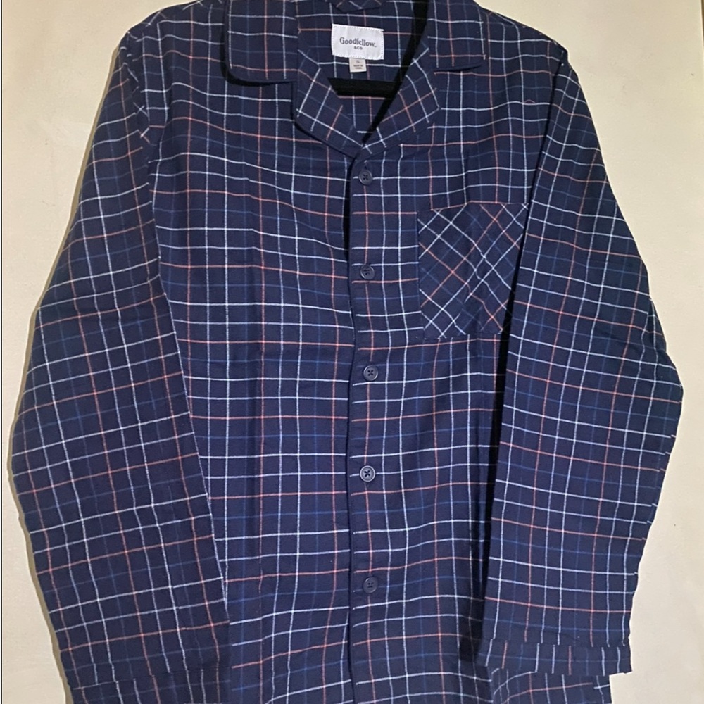 Goodfellow & Co Navy Checkered Pajama Shirt